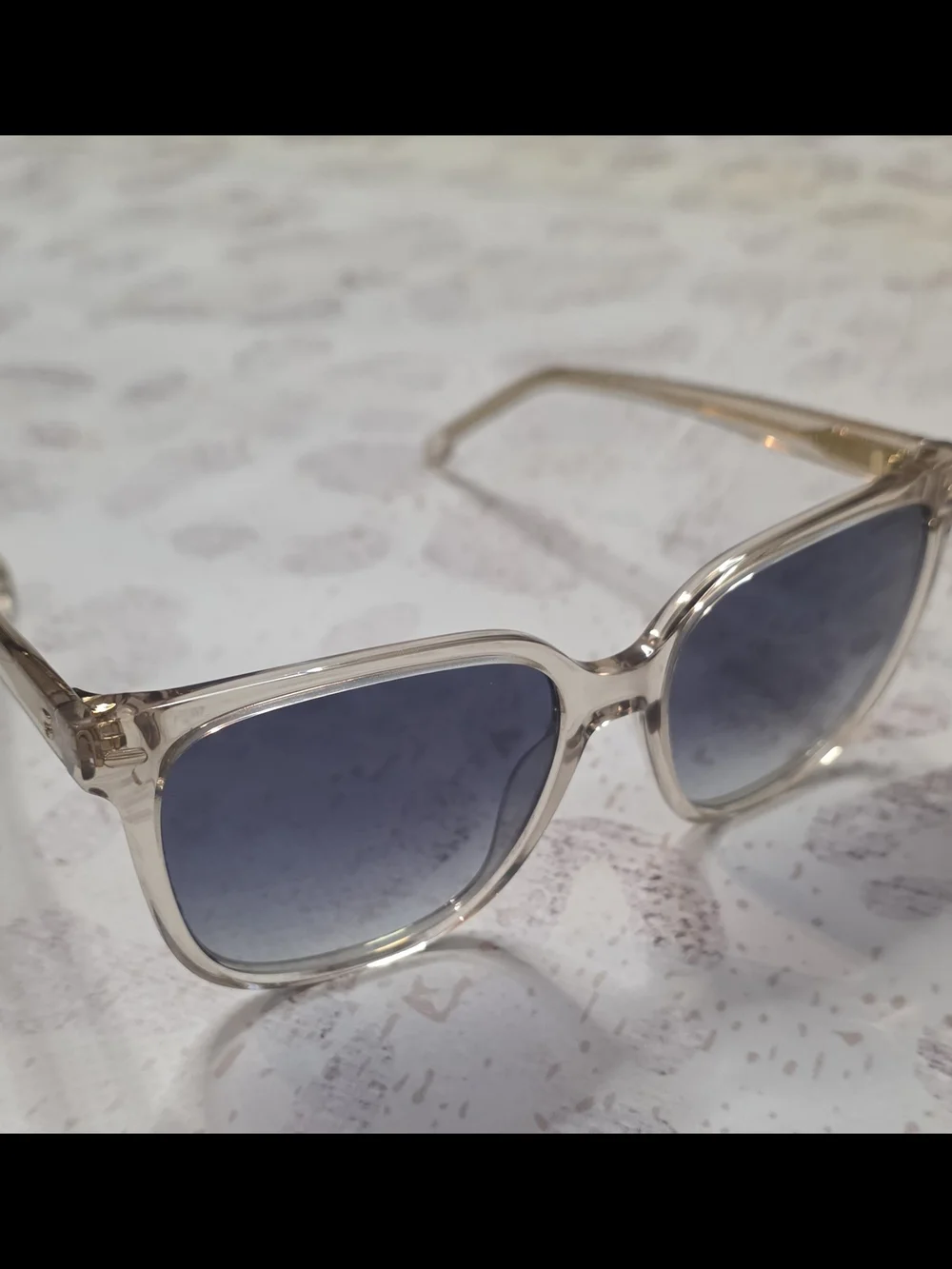 Carrera Women's Clear Frame Sunglasses with Blue Gradient Lenses